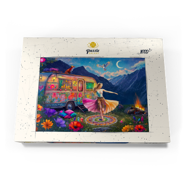 Darstellung des Puzzle Motivs Flower Power 1000 Puzzle Schachtel Ansicht3