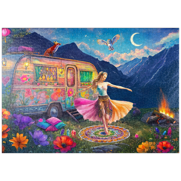 Darstellung des Puzzle Motivs puzzleplate Flower Power 1000 Puzzle