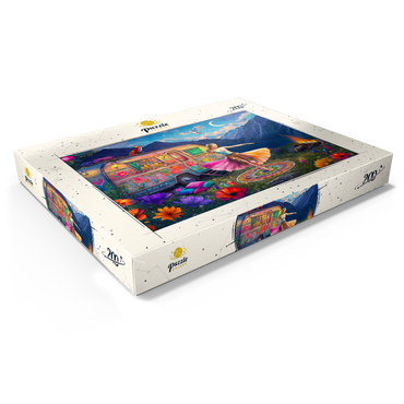 Darstellung des Puzzle Motivs Flower Power 200 Puzzle Schachtel Ansicht1