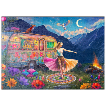 Darstellung des Puzzle Motivs puzzleplate Flower Power 500 Puzzle