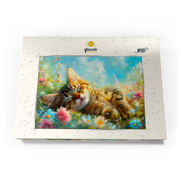 Darstellung des Puzzle Motivs Sleeping Kitten 1 1000 Puzzle Schachtel Ansicht3