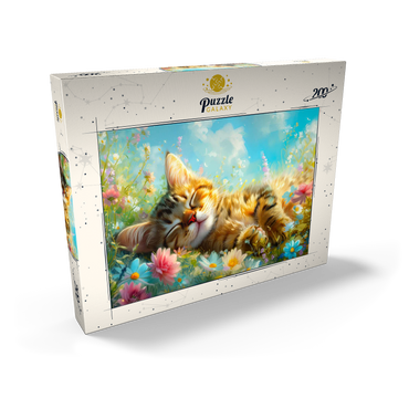 Darstellung des Puzzle Motivs Sleeping Kitten 1 200 Puzzle Schachtel Ansicht2