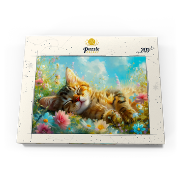 Darstellung des Puzzle Motivs Sleeping Kitten 1 200 Puzzle Schachtel Ansicht3