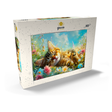Darstellung des Puzzle Motivs Sleeping Kitten 1 500 Puzzle Schachtel Ansicht2