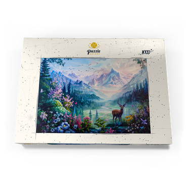 Darstellung des Puzzle Motivs Forest Deer 1000 Puzzle Schachtel Ansicht3