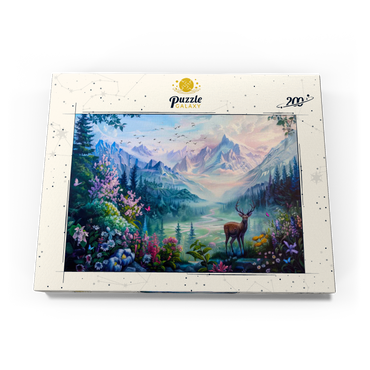 Darstellung des Puzzle Motivs Forest Deer 200 Puzzle Schachtel Ansicht3