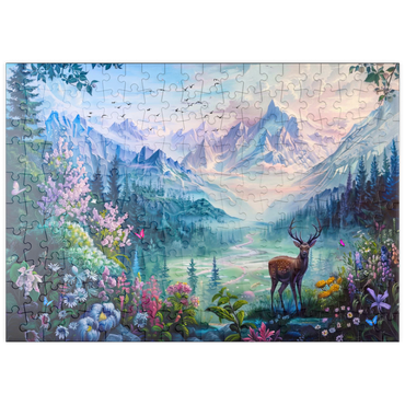 Darstellung des Puzzle Motivs puzzleplate Forest Deer 200 Puzzle