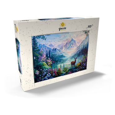Darstellung des Puzzle Motivs Forest Deer 500 Puzzle Schachtel Ansicht2