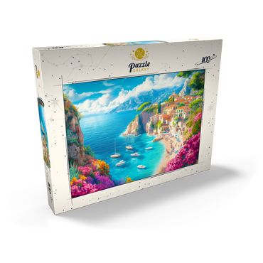 Darstellung des Puzzle Motivs Summer Coast 100 Puzzle Schachtel Ansicht2