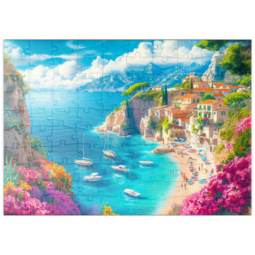 Darstellung des Puzzle Motivs puzzleplate Summer Coast 100 Puzzle