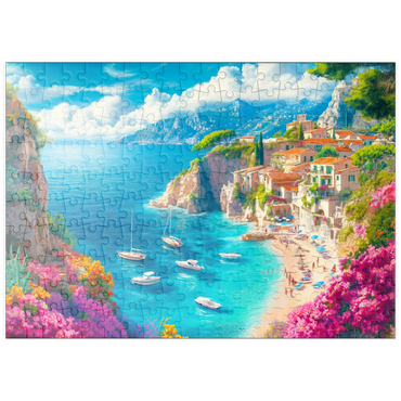 Darstellung des Puzzle Motivs puzzleplate Summer Coast 200 Puzzle