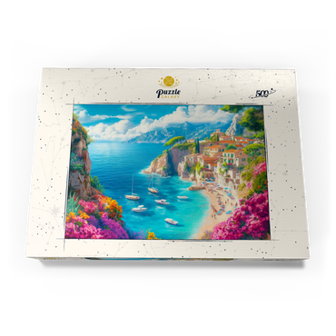 Darstellung des Puzzle Motivs Summer Coast 500 Puzzle Schachtel Ansicht3