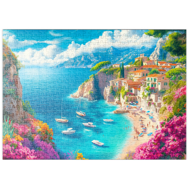 Darstellung des Puzzle Motivs puzzleplate Summer Coast 500 Puzzle