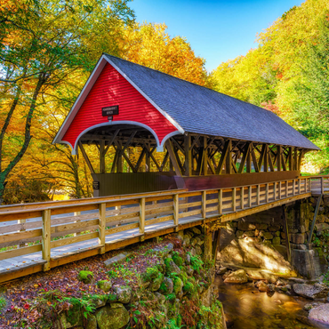 Darstellung des Puzzle Motivs Autumn in Flume Gorge 1000 Puzzle 3D Modell