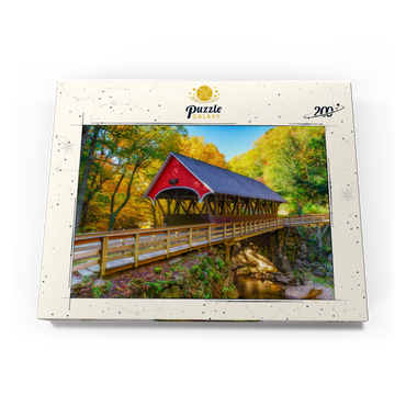 Darstellung des Puzzle Motivs Autumn in Flume Gorge 200 Puzzle Schachtel Ansicht3