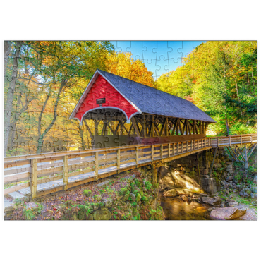 Darstellung des Puzzle Motivs puzzleplate Autumn in Flume Gorge 200 Puzzle
