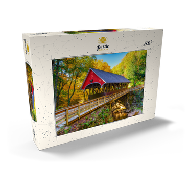 Darstellung des Puzzle Motivs Autumn in Flume Gorge 500 Puzzle Schachtel Ansicht2