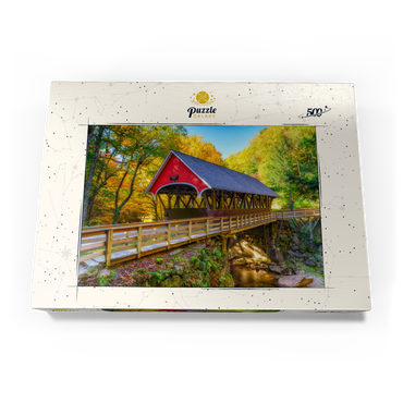 Darstellung des Puzzle Motivs Autumn in Flume Gorge 500 Puzzle Schachtel Ansicht3