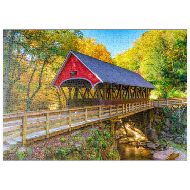 Darstellung des Puzzle Motivs puzzleplate Autumn in Flume Gorge 500 Puzzle