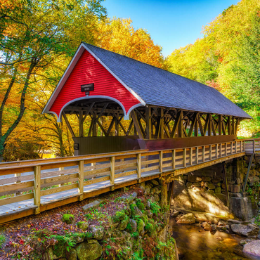 Darstellung des Puzzle Motivs Autumn in Flume Gorge 500 Puzzle 3D Modell