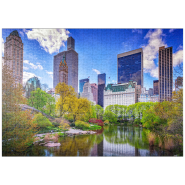 Darstellung des Puzzle Motivs puzzleplate Central Park South from Gapstow Bridge 1000 Puzzle