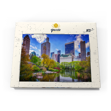 Darstellung des Puzzle Motivs Central Park South from Gapstow Bridge 100 Puzzle Schachtel Ansicht3