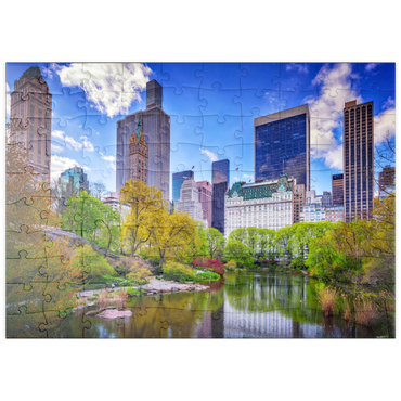 Darstellung des Puzzle Motivs puzzleplate Central Park South from Gapstow Bridge 100 Puzzle