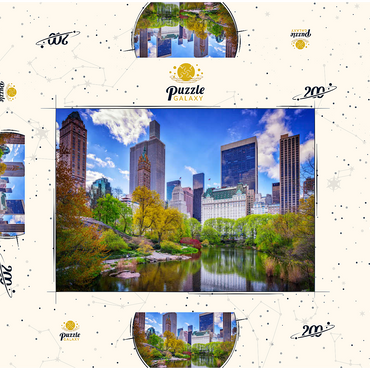 Darstellung des Puzzle Motivs Central Park South from Gapstow Bridge 200 Puzzle Schachtel 3D Modell