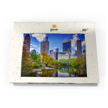 Darstellung des Puzzle Motivs Central Park South from Gapstow Bridge 500 Puzzle Schachtel Ansicht3