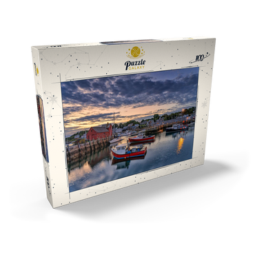 Darstellung des Puzzle Motivs Dawn in the Harbor 100 Puzzle Schachtel Ansicht2