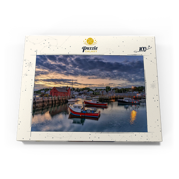 Darstellung des Puzzle Motivs Dawn in the Harbor 100 Puzzle Schachtel Ansicht3