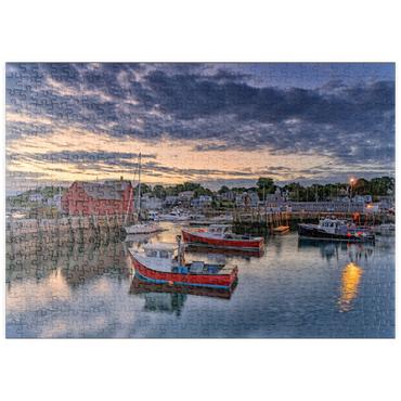 Darstellung des Puzzle Motivs puzzleplate Dawn in the Harbor 500 Puzzle