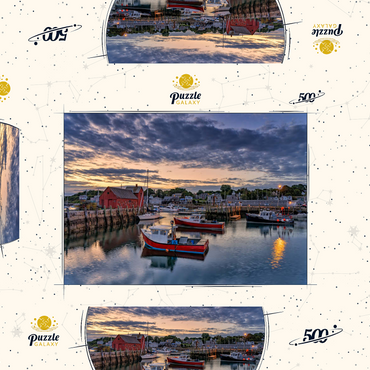 Darstellung des Puzzle Motivs Dawn in the Harbor 500 Puzzle Schachtel 3D Modell