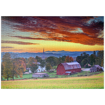 Darstellung des Puzzle Motivs puzzleplate Dawn in Peacham, VT 1000 Puzzle