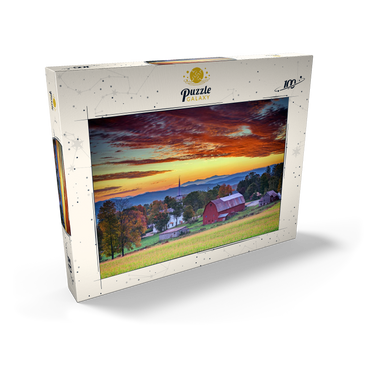 Darstellung des Puzzle Motivs Dawn in Peacham, VT 100 Puzzle Schachtel Ansicht2