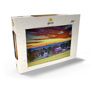 Darstellung des Puzzle Motivs Dawn in Peacham, VT 500 Puzzle Schachtel Ansicht2