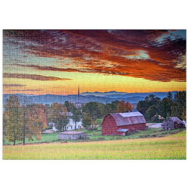 Darstellung des Puzzle Motivs puzzleplate Dawn in Peacham, VT 500 Puzzle