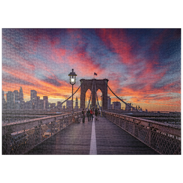 Darstellung des Puzzle Motivs puzzleplate Brooklyn Sunset 1000 Puzzle