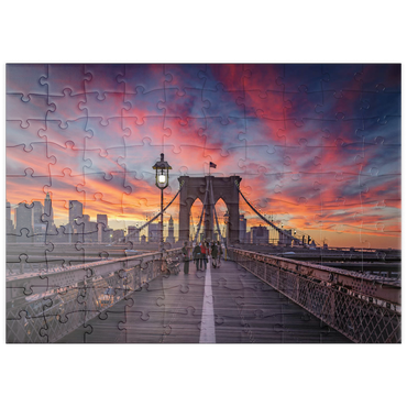Darstellung des Puzzle Motivs puzzleplate Brooklyn Sunset 100 Puzzle