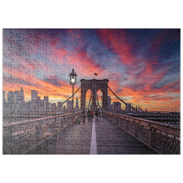 Darstellung des Puzzle Motivs puzzleplate Brooklyn Sunset 200 Puzzle