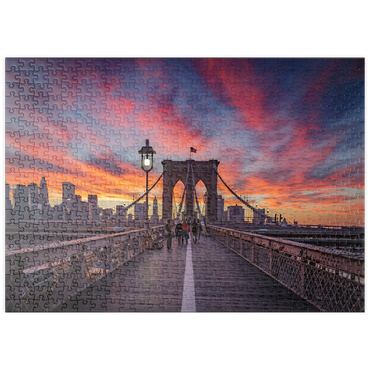 Darstellung des Puzzle Motivs puzzleplate Brooklyn Sunset 500 Puzzle