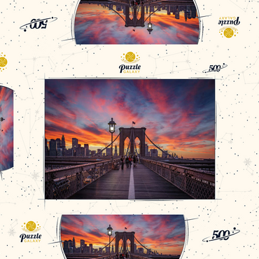 Darstellung des Puzzle Motivs Brooklyn Sunset 500 Puzzle Schachtel 3D Modell