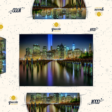 Darstellung des Puzzle Motivs NYC Tribute Lights 1000 Puzzle Schachtel 3D Modell