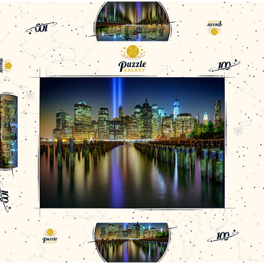 Darstellung des Puzzle Motivs NYC Tribute Lights 100 Puzzle Schachtel 3D Modell