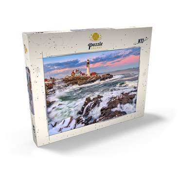 Darstellung des Puzzle Motivs Winter Sunset at Portland Head 100 Puzzle Schachtel Ansicht2