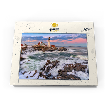 Darstellung des Puzzle Motivs Winter Sunset at Portland Head 200 Puzzle Schachtel Ansicht3