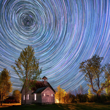 Darstellung des Puzzle Motivs Night School 1000 Puzzle 3D Modell