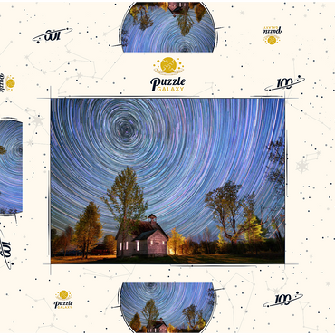 Darstellung des Puzzle Motivs Night School 100 Puzzle Schachtel 3D Modell