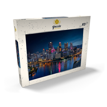 Darstellung des Puzzle Motivs Pittsburgh Twilight 100 Puzzle Schachtel Ansicht2