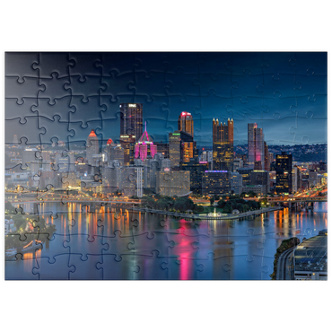 Darstellung des Puzzle Motivs puzzleplate Pittsburgh Twilight 100 Puzzle